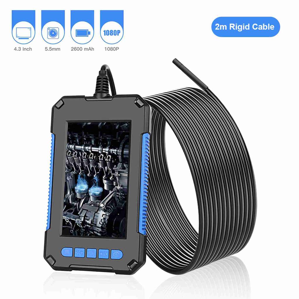P40 Portable Handheld Industrial Endoscope Borescope Inspection Camera IP67 Waterproof 5.5mm Lens Built In 6pcs