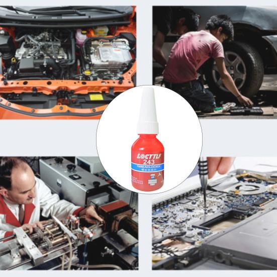 242/243, 10 мл, резьбовой фиксатор, антикоррозийный, термостойкий, длительный срок службы, компактный винтовой фиксатор, клеевой винт