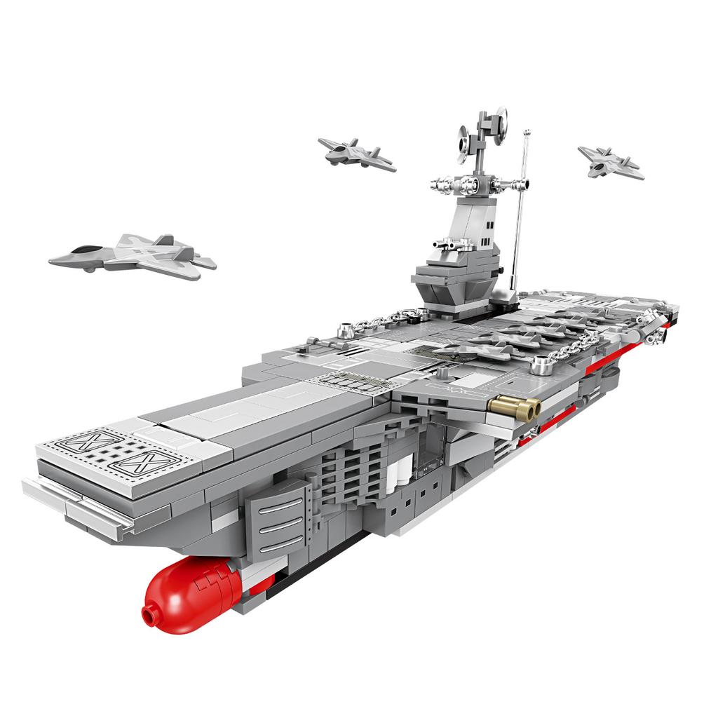 Aircraft Carrier Model Small Particle Building Blocks Assembly Model Educational Toy For Kids Toy Gift