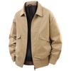 New Men's Spring and Autumn Pure Cotton Jacket Loose Lapel Large Size Casual Work Jacket Men's Top