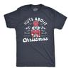 Mens Nuts About Christmas T Shirt Funny Xmas Lovers Nutcracker Joke Tee for Guys