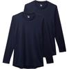 Long Sleeve Crew Neck Set of Size L Undershirts, 2, Navy,