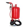 10 Gallon/38L Sandblaster Equipped with Nozzle Shut-Off Valve Pressure Gauge Ceramic Nozzle Rubber Wheels Grit Blasting Blast Sandblasting