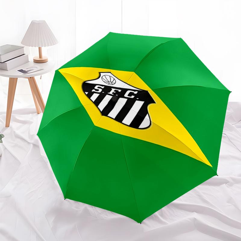 Printed Santos SFC logo Folding Umbrella,Outdoor,Leisure,And Travel Umbrella,Durable Umbrella Fabric,Birthday And Holiday Gift