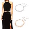Metal Waist Chain Belt Gold Silver Buckle Body Chain Dress Belts