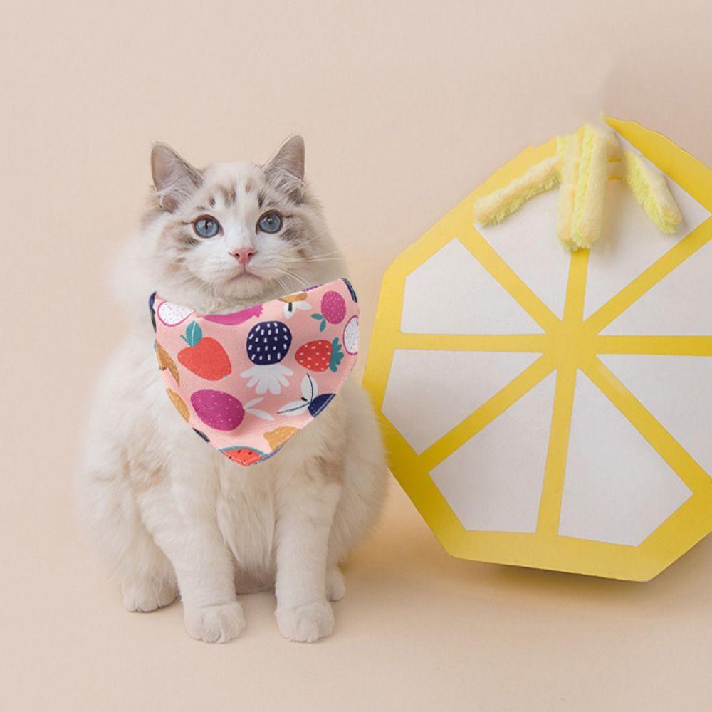 Дышащий платок для собак, регулируемое полотенце для сбора слюны, переносной нагрудник для собак с фруктами и кошками