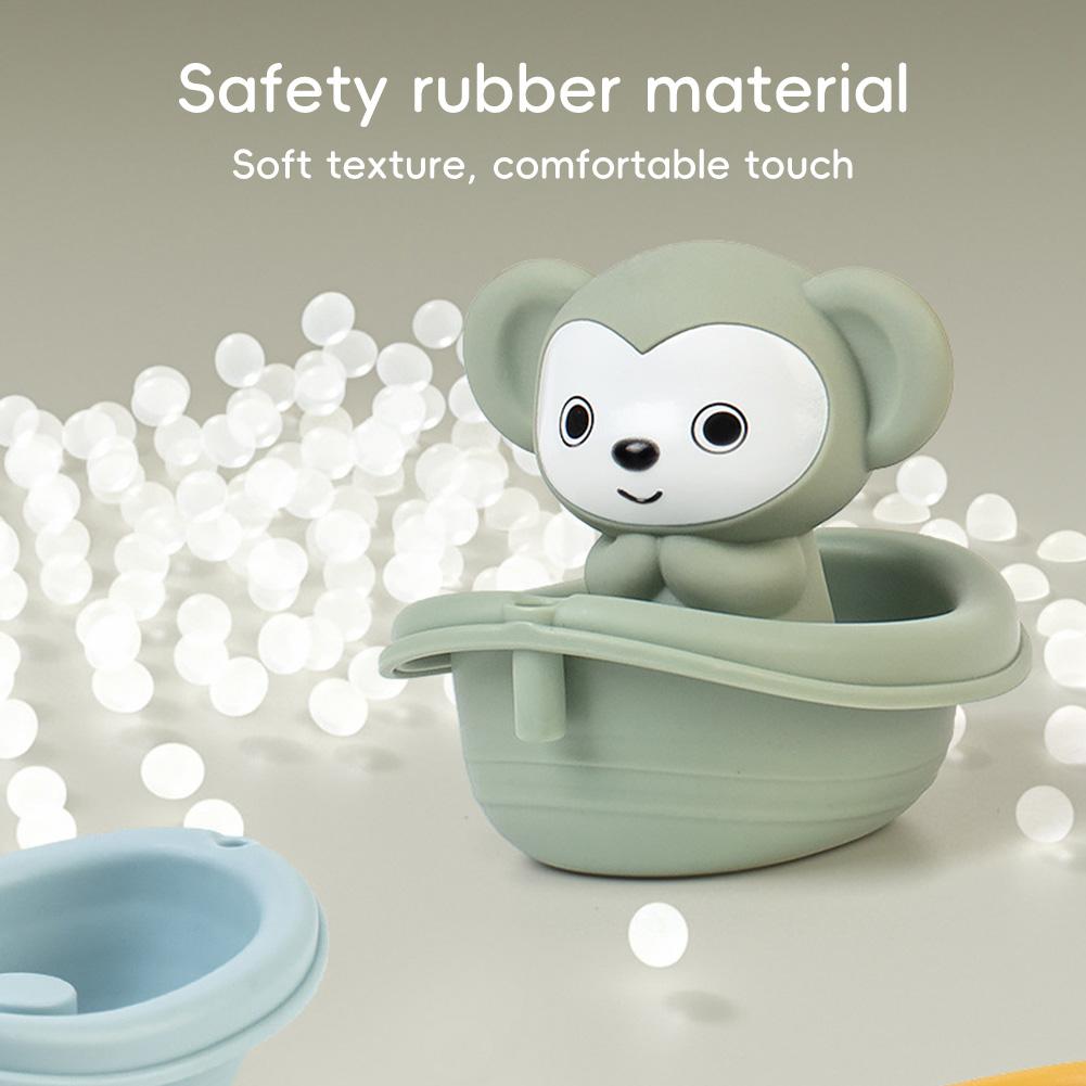 Складывающиеся лодочки для купания для малышей, для игр в воде, лодочки для купания с животными, складывающиеся лодочки с куклами, сенсорные игрушки для купания для младенцев, время для купания родителей и детей