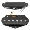 Musiclily Pro Alnico 5 Single Coil Neck and Bridge PU Set for Telecaster Electric Black TL-60S Pickups, (8K/7.3K) Guitars,