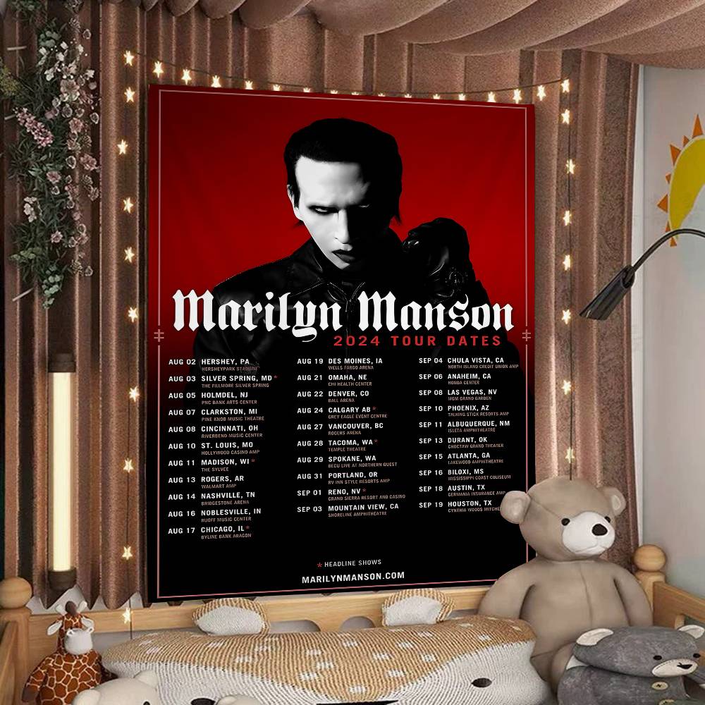 MMarilyn MManson Подвесной Богемный Гобелен для Гостиной Дома Комнаты в Общежитии Декор Японский Гобелен