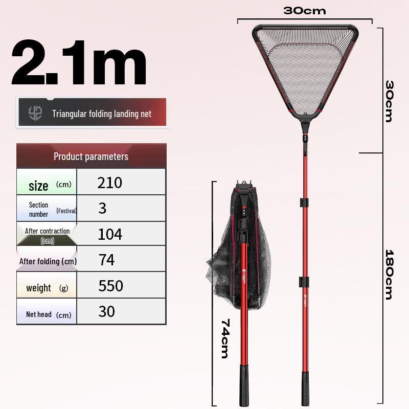 Camper Portable Telescopic Folding Landing Net with Bag for Big Fish