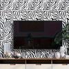 1 Roll Self-Adhesive Wallpaper Zebra Stripes Pattern Contact Paper Peel and Stick Waterproof Removable Living Room Kitchen Bedroom Dormitory Wallpaper