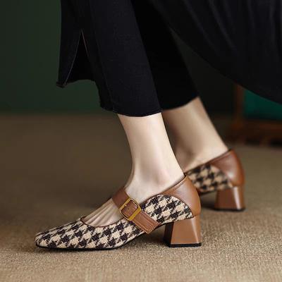 Модная женская обувь 2024 года, трендовые туфли Мэри Джейн, модный брендовый дизайн, туфли на высоком каблуке, элегантные женские туфли на танкетке, остроносые туфли, вечернее платье, туфли-лодочки