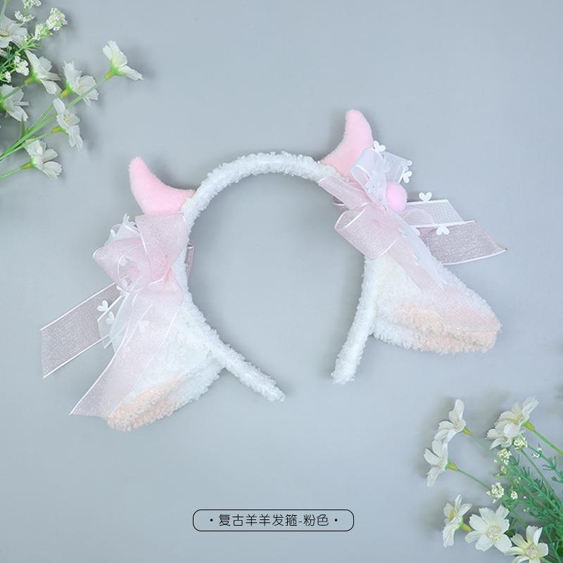 Simulation Animal Ear Handmade Headgear Hair Accessories Plush Cosplay Props Fashion Accessories Sheep Ear Headband