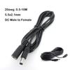 20awg 1m/2/3/5m DC Male To Female Power Supply Cable Plug Connector Wire Extension Cord Adapter 5.5x2.1mm For Strip Cctv Camera