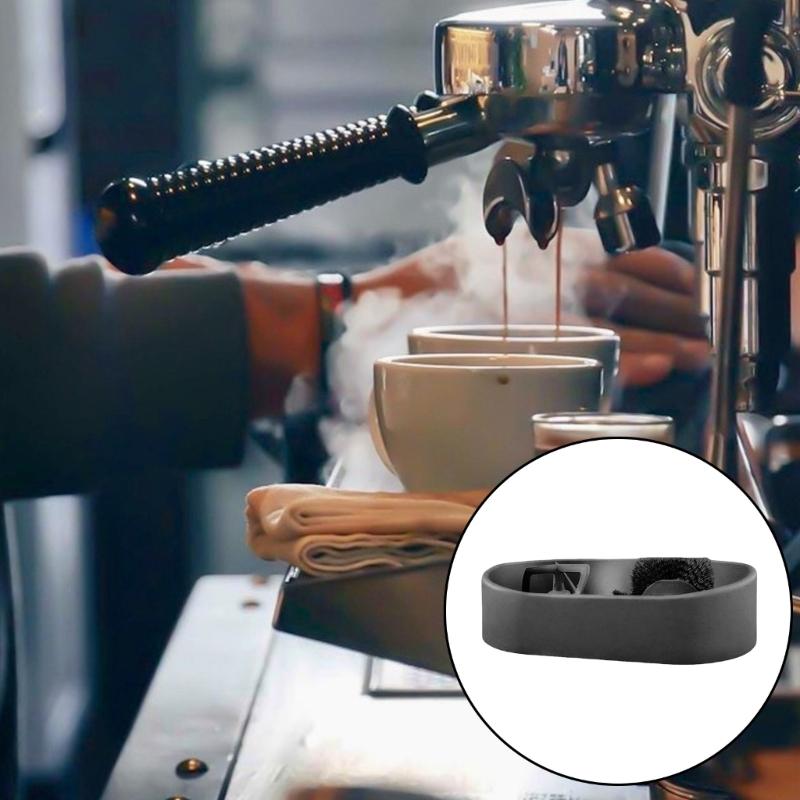 Professional Espresso Machine Cleaning Tool Set Includes Stable Portafilter Stand Deep Scrub Brush Grounds Catcher