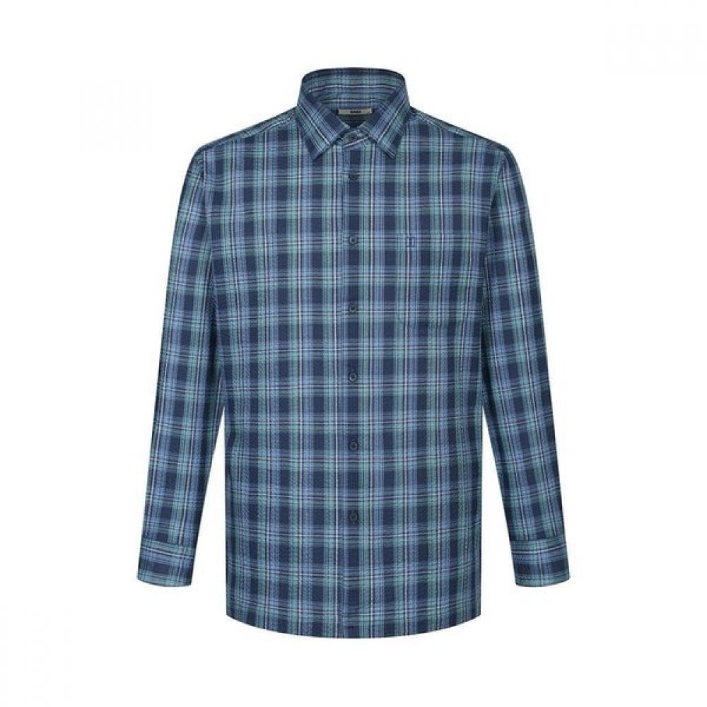 DakS Men S SeerSucker Check Regular Fit Long Sleeve Shirt dmS1Shcl111n1