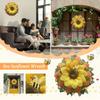 Simulation Leaf Bee SunflowerWreath Artificial Garland Hanging Pendants Wedding