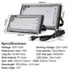 Led Uv Floodlight 50w 100w 395nm Lights Germicidal Lamp Curing Outdoor 220v Light Ultraviolet Plug Lamps Sterilizer Disinfection