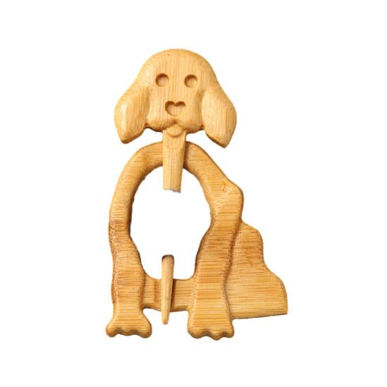 Деревянная брошь в виде животного Милая собака кошка булавка для свитера ручной работы птица кролик медведь черепаха брошь-булавка для свитеров шарфов шалей