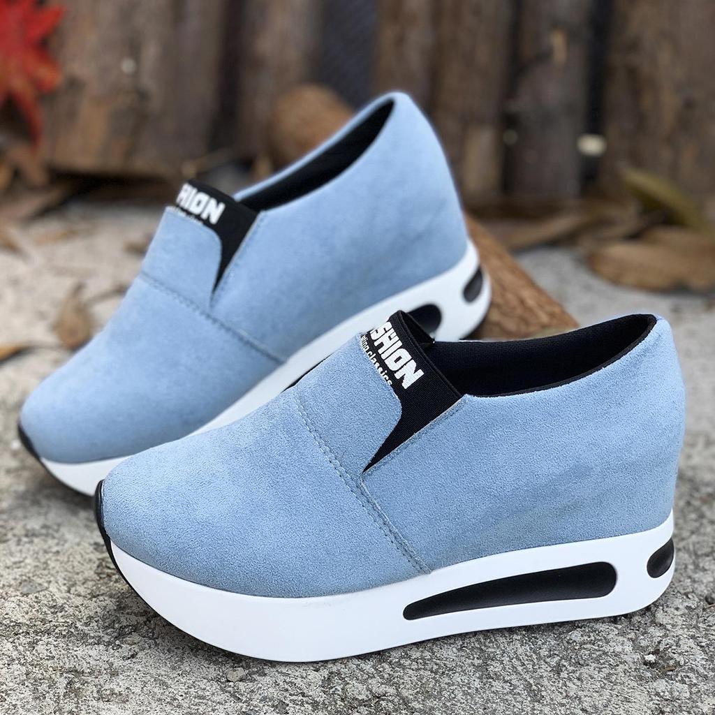 Женские лоферы на платформе больших размеров для весны/осени: Круглый носок, Толстая подошва, Универсальный и Повседневный