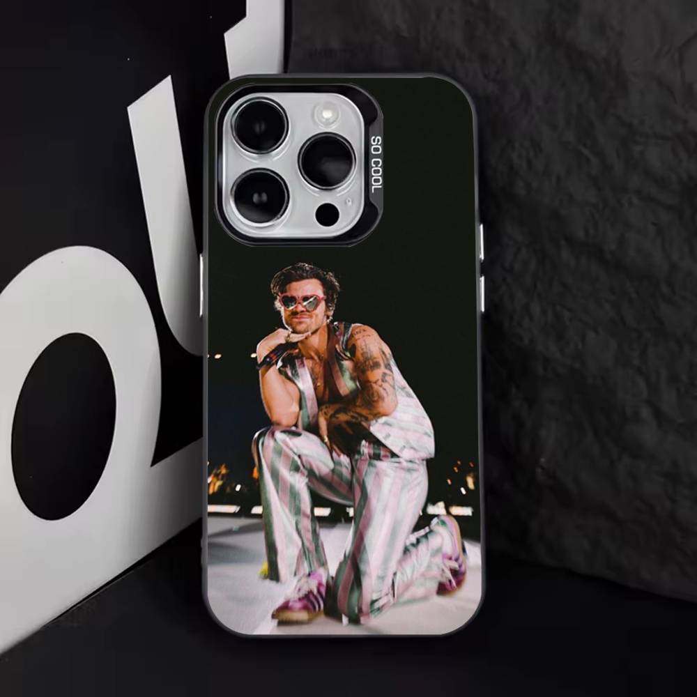 H-HaRRyS singer Styles-s For iPhone 17,16,15,14,13,12,11,Pro,Max,Plus,E,Air,Mini Anti Fall Black Matte Hard Bumper Phone Case