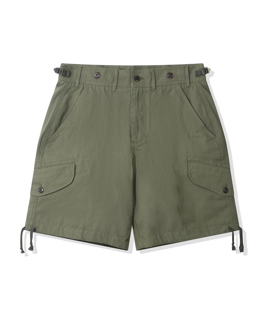 YOUNEEDGARMENTS Oxford Surplus Cargo Shorts (Olive)