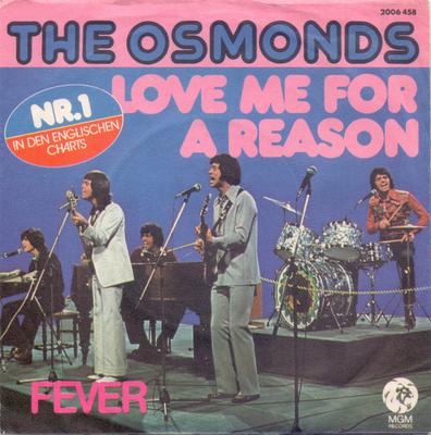 7-дюймовая пластинка OSMONDS Love Me For A Reason 2006458 MGM RECORDS 1974 Германия Рок Б/у