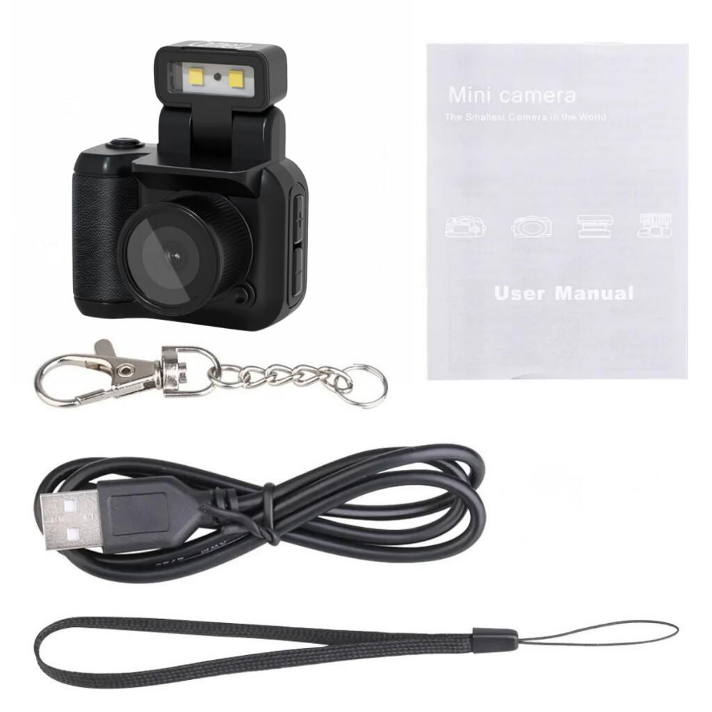 Y4000 Мини камера с экраном HD 1080P Портативная ретро ультракомпактная мини камера видеорегистратор с лампой-вспышкой и док-станцией для аккумулятора