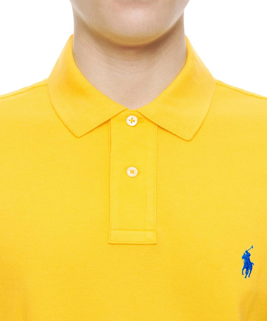 POLO RALPH LAUREN Custom Slim Fit Mesh Polo Shirt - Yellow