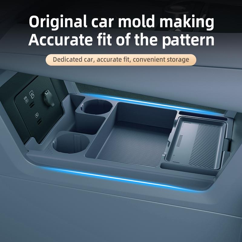 Suitable for Lynk & Co 900 Center Control Storage Box Armrest Box Lower Storage Box Car Interior Decoration Supplies Accessories