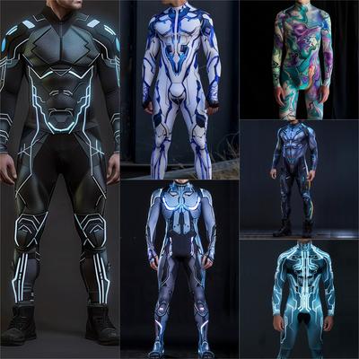 3D цифровая печать сценические костюмы для взрослых Хэллоуин мероприятия карнавал тематическая вечеринка косплей костюм ролевые игры комбинезон