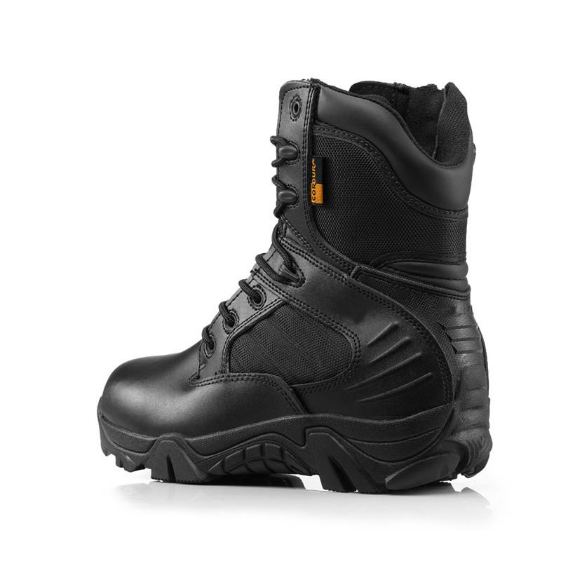 Мужские военные ботинки зимние кожаные черные боевые ботинки Special Force Desert Ankle Combat Boots Защитная рабочая обувь Ботинки