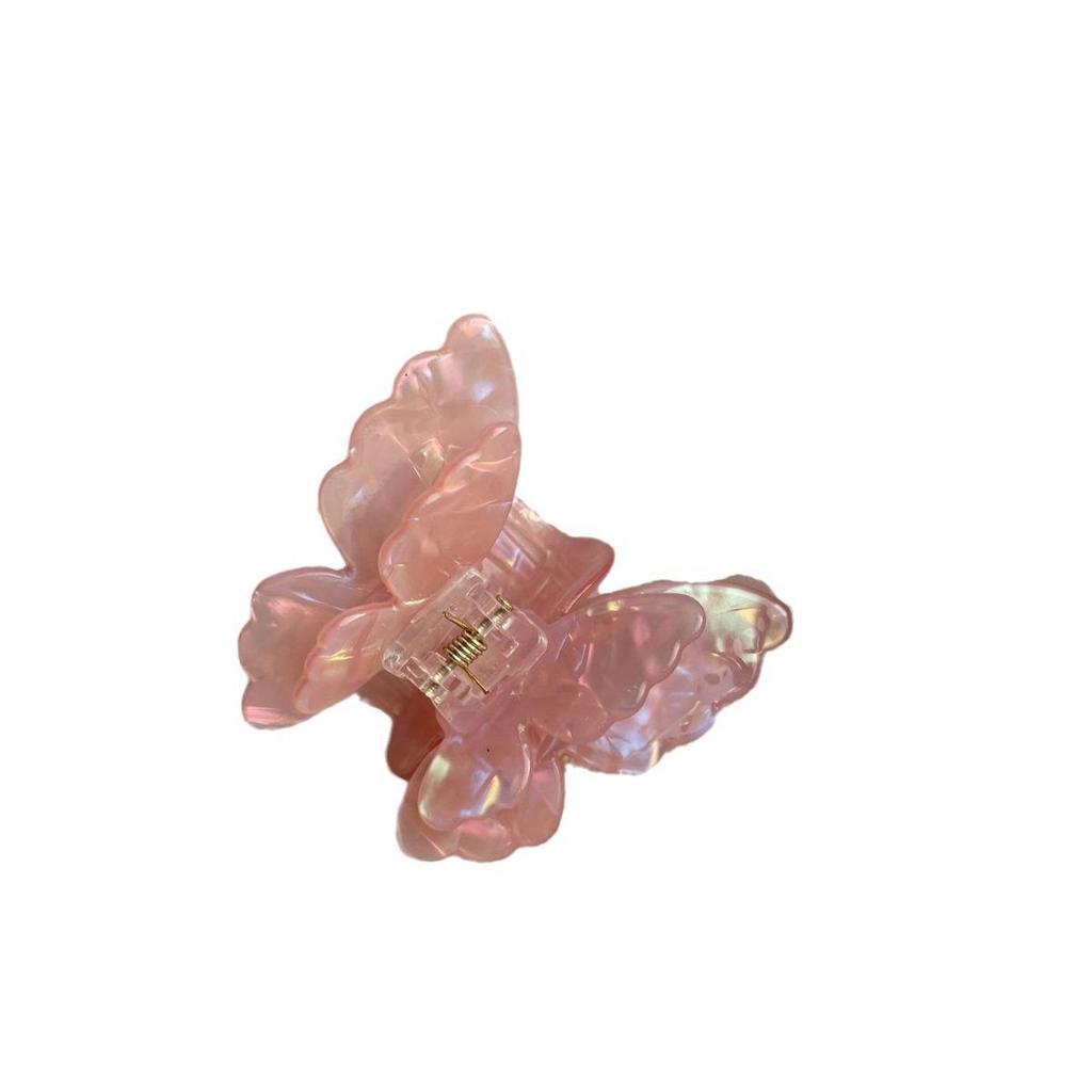 Красочная двухслойная заколка-бабочка для волос - аксессуар в стиле феи-акулы