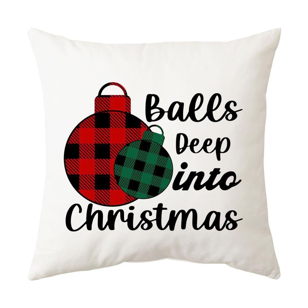 Рождественское украшение для дома чехол для подушки Веселый рождественский снеговик Рождественская елка клетчатый принт чехол для подушки Украшение для дивана