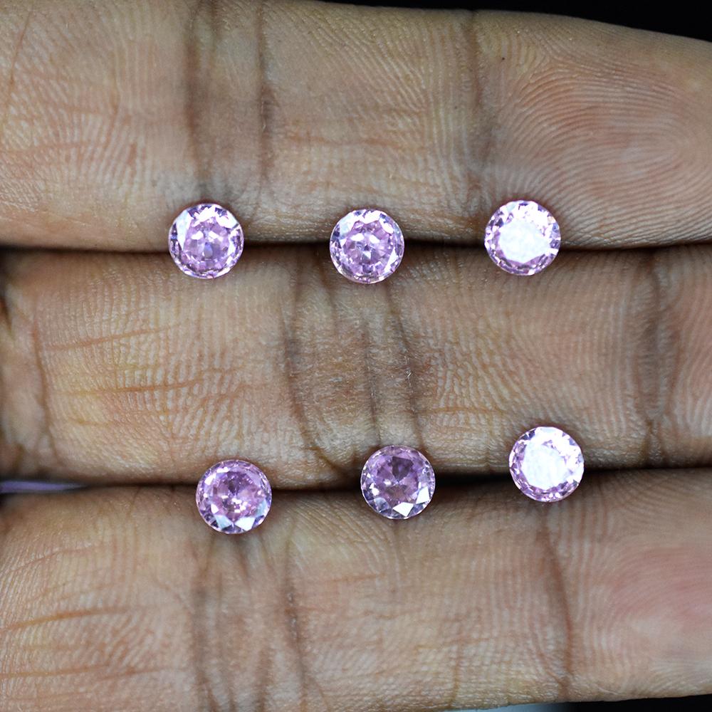 5x5 mm 12 Pcs Natural Sapphire Lot Round Cut Rare Pink Loose Gemstone
