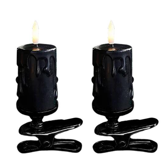 Набор светодиодных свечей-клипс Беспламенные мерцающие свечи Светодиодная лампа-свеча для рождественской елки Электрические искусственные свечи для дома Украшение для рождественской вечеринки