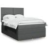 VidaXL Slatted Bed Base with Mattress Dark Grey 140x190cm Fabric 3292045