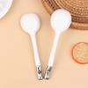 Porcelain White High Appearance Level Ceramic Spoon Household Soup Spoon Long Handle Eating Spoon Ladle Kitchen Tableware