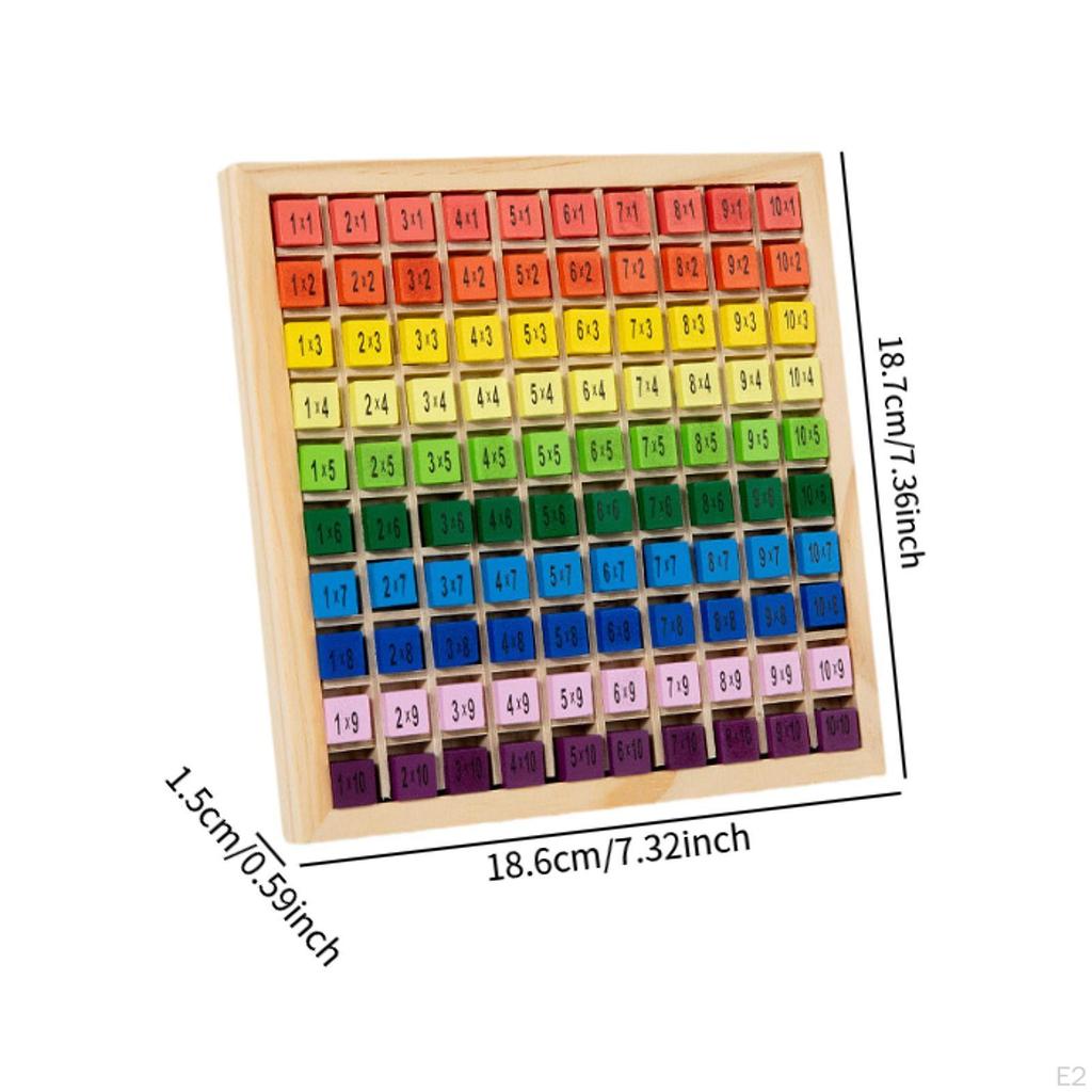 Деревянная таблица умножения, таблица, математическая игра, головоломка с числами, обучение базовым навыкам