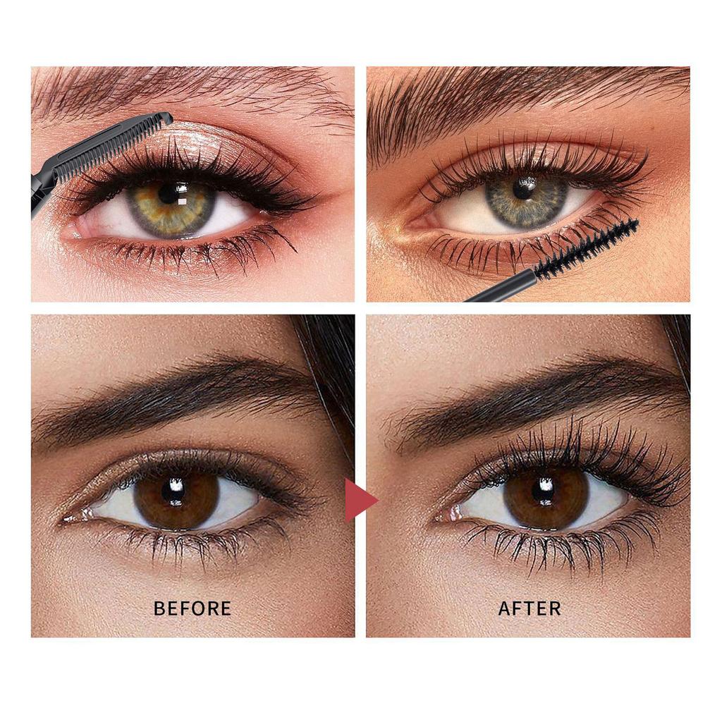Тушь для ресниц с маленькой кисточкой Водостойкая, тонкая, не размазывающаяся, густая и вьющаяся тушь для ресниц