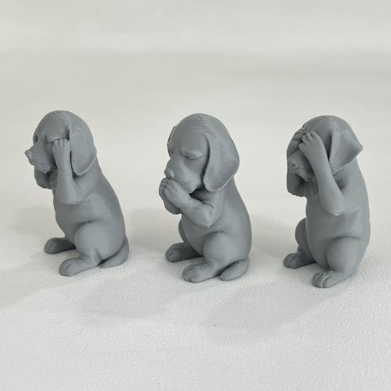 3D-печатная фигурка кошки котята слышать говорить видеть зло статуэтка миниатюрное украшение кошка подарок для любителя кошек для украшения стола полки шкафа