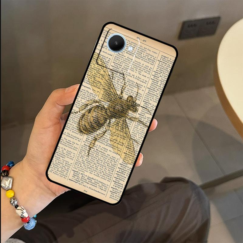 Bee Honey Case For Realme C53 C55 C51 C25 C63 C61 C65 C67 C71 C75 GT6 GT7 Pro 11 12 13 14 15 Pro Plus