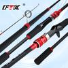 FTK НОВЫЙ 1,8 м 2,1 м Красный телескопический спиннинг Удочка из углеродного волокна Удлиненная деревянная ручка Спиннинговая забросовая удочка Портативная удочка для форели