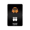 12V 24V LED Rocker Switch Dual Button ON/OFF Amber White Light for LED Light Bar Fog Lights Jeep Toyota 4Runner Land Cruiser