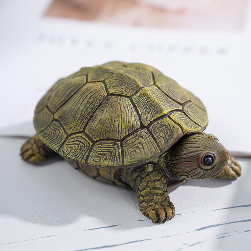 Nordic Modern Turtle Jewelry Storage Box Resin Statue Crafts Home Tv Cabinet Decoration Sculpture Figurines Art Design Ornaments