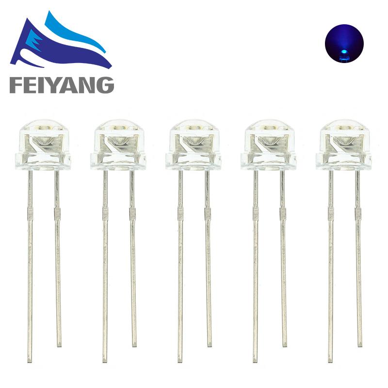 11PCS Straw Hat LED Diode 1MM Blue Green Red Yellow White Light Emitting F1 Super Bright Led