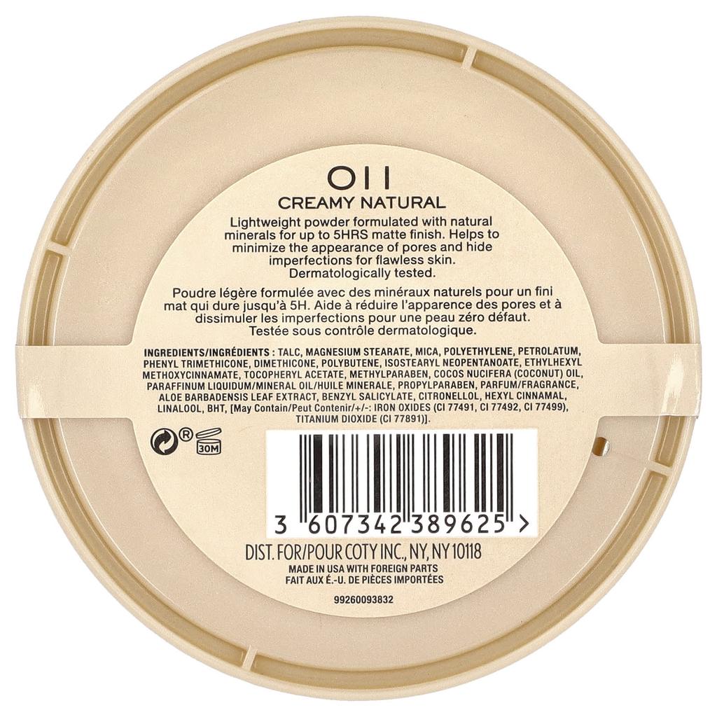 Stay Matte, Lightweight Mattifying Powder, 011 Creamy Natural, 0.49 Oz (14 G)