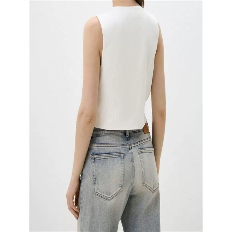 Export H Home Silm Slim Looking Summer New Arrival Outer Wear Inner Wear Minimalist White Shoelace Low-Cut Cool Top Vest