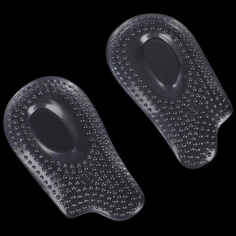 1Pair Soft Silicone Gel Insoles Heel Cushion Soles Pain Relief Support Shoe Pad
