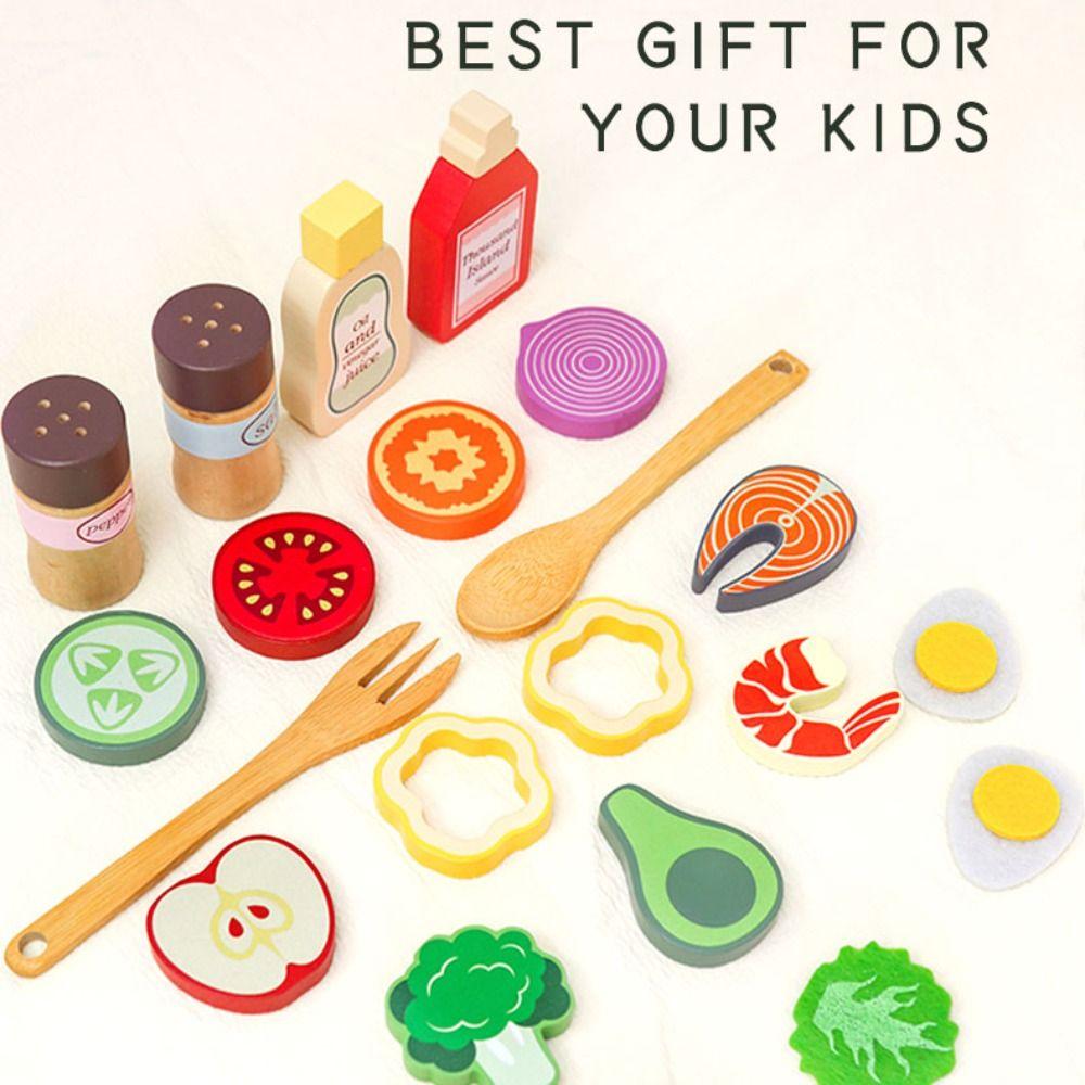 Play House Simulation Fruit Vegetable Set Pretend Kitchen Salad Cooking Toy Party Favor Gift